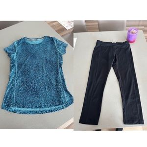 Women’s Nike Running Leggings and T Shirt Bundle